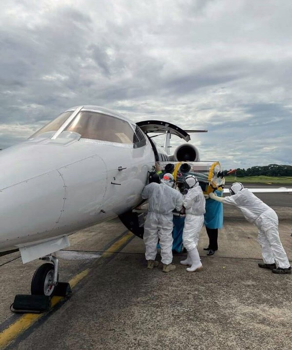 코로나 위독 인도네시아 교민, 에어앰뷸런스로 한국행 / 사진=플라잉 닥터스 제공