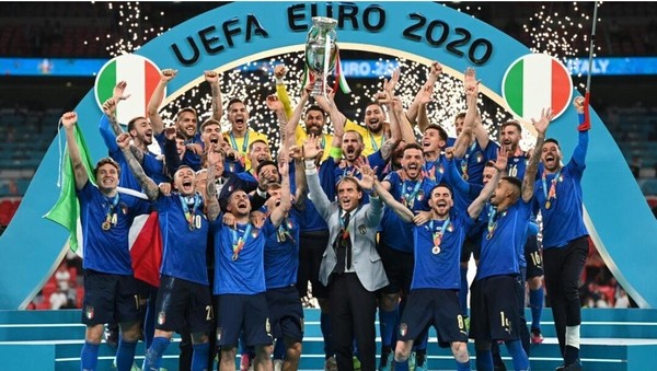 유로2020에서 우승한 이탈리아 축구 국가대표팀. [사진=유에파 홈페이지 캡처]