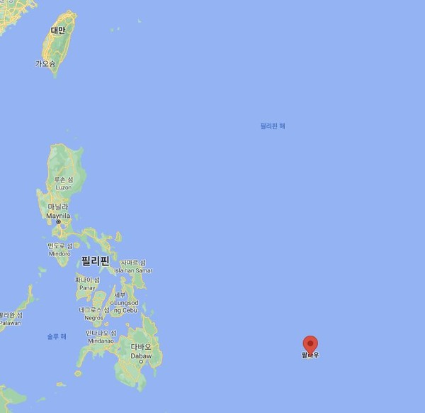 필리핀 옆에 위치한 팔라우[사진=구글맵]