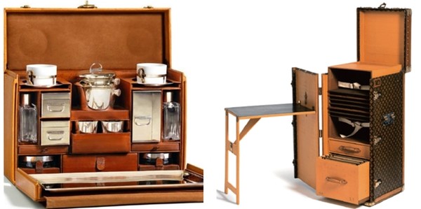 [사진=  Tea case(왼), 책상 트렁크(오), LOUIS VUITTON]