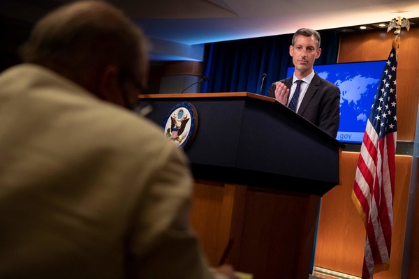 [사진=네드 프라이스 미 국무부 대변인, 연합뉴스/AFP]
