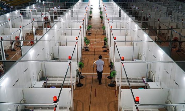 [사진=베트남 남부 붕따우에 마련된 임시 병원, 연합뉴스/VN익스프레스 사이트 캡처