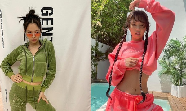 최근 지속적으로 Y2K패션을 선보이는 블랙핑크 제니 [사진=제니 SNS]