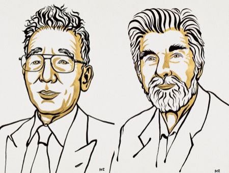 [사진=마나베 슈쿠로, 클라우스 하셀만 / 노벨 재단]