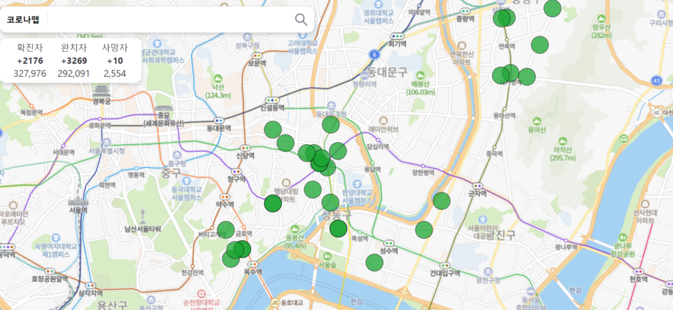 [사진 = 코로나맵]