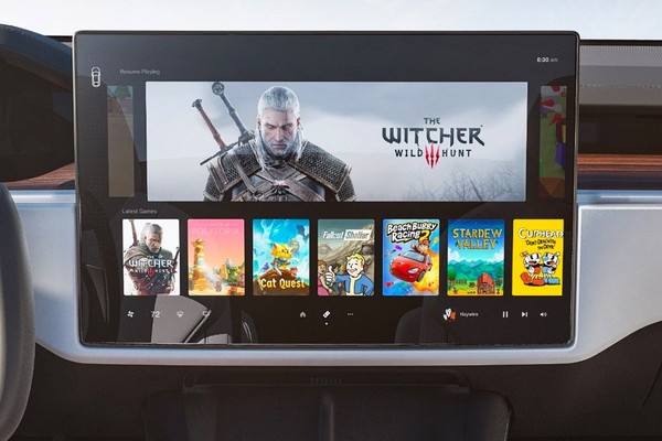 [사진=테슬라 차 게임 기능, Tesla]