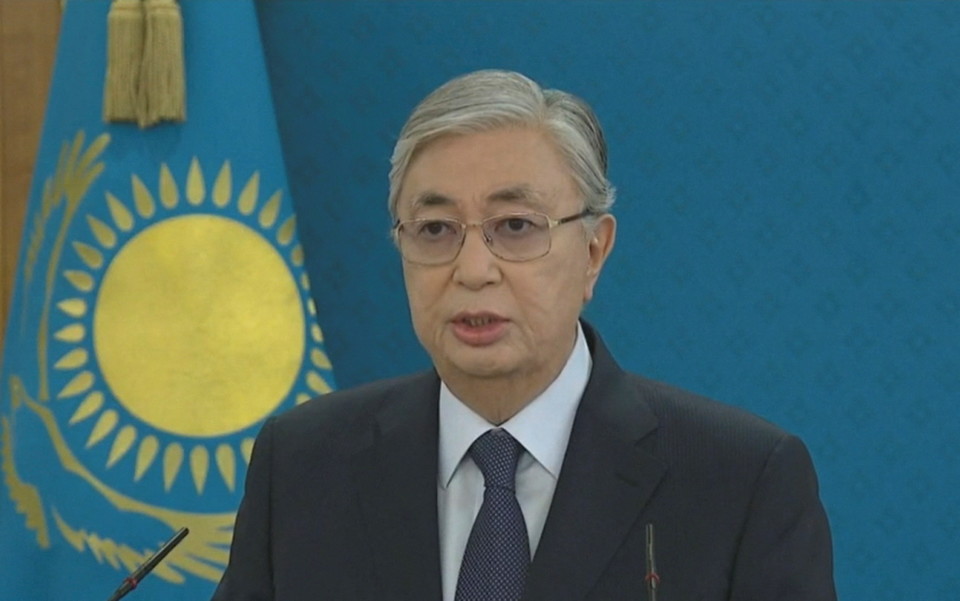 [사진=카심-조마르트 토카예프 카자흐스탄 대통령, Khabar TV/로이터/연합뉴스]