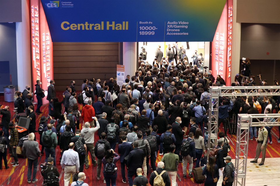 ['CES 2022'이 개막한 미국 네바다주 라스베이거스 컨벤션 센터.사진=연합뉴스]