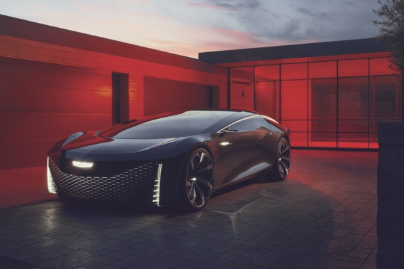 [사진=CES 2022에서 공개된 캐딜락의 2인승 자율주행 전기차 '이너스페이스 콘셉트카', GM/연합뉴스]
