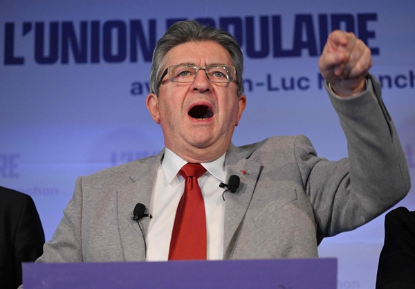 득표율 3위를 기록한 굴복하지 않는 프랑스(LFI)의 장 뤼크 멜랑숑 후보[사진=AFP/연합뉴스]