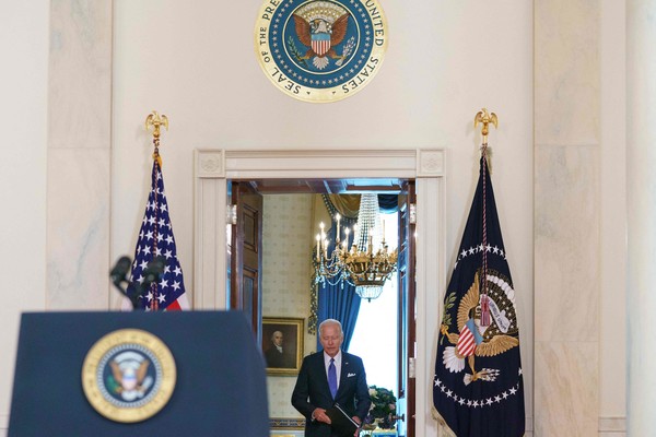 지난 6월 24일, 바이든 대통령이 연설을 하고 있다. [사진=AFP/연합뉴스]