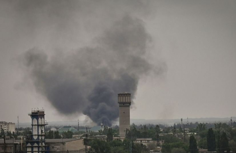 사진=우크라 세베로도네츠크 상공의 포연/AFP, 연합뉴스 제공