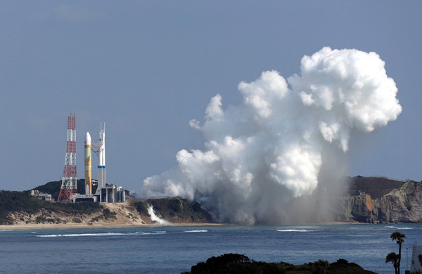 사진=카운트다운 후에도 발사되지 않은 일본 H3 로켓/EPA, 연합뉴스 