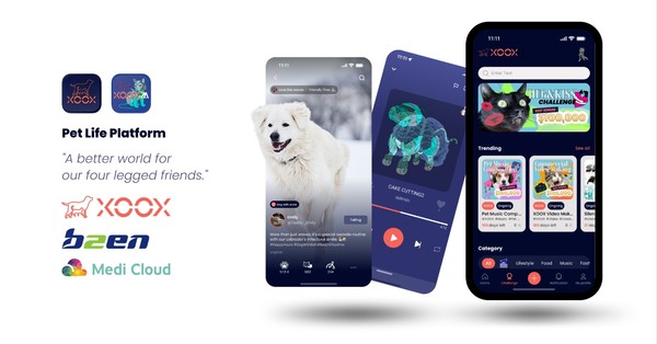 XOOX LAB이 출시한 반려동물 전용 ‘XOOX’ 앱. /제공=비투엔