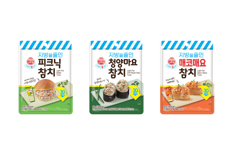 오뚜기 라이트앤조이 파우치참치 3종(사진=오뚜기)