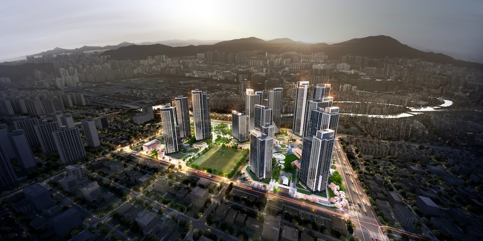 HDC현대산업개발이 20일 인천 굴포천역 도심 공공주택 복합사업의 우선협상대상 자로 선정되며 올해 도시정비 누적 수주 4조 8,012억 원을 달성했다. (인천 굴포천역 도심 공공주택 복합사업 조감도)사진=HDC현대산업개발)