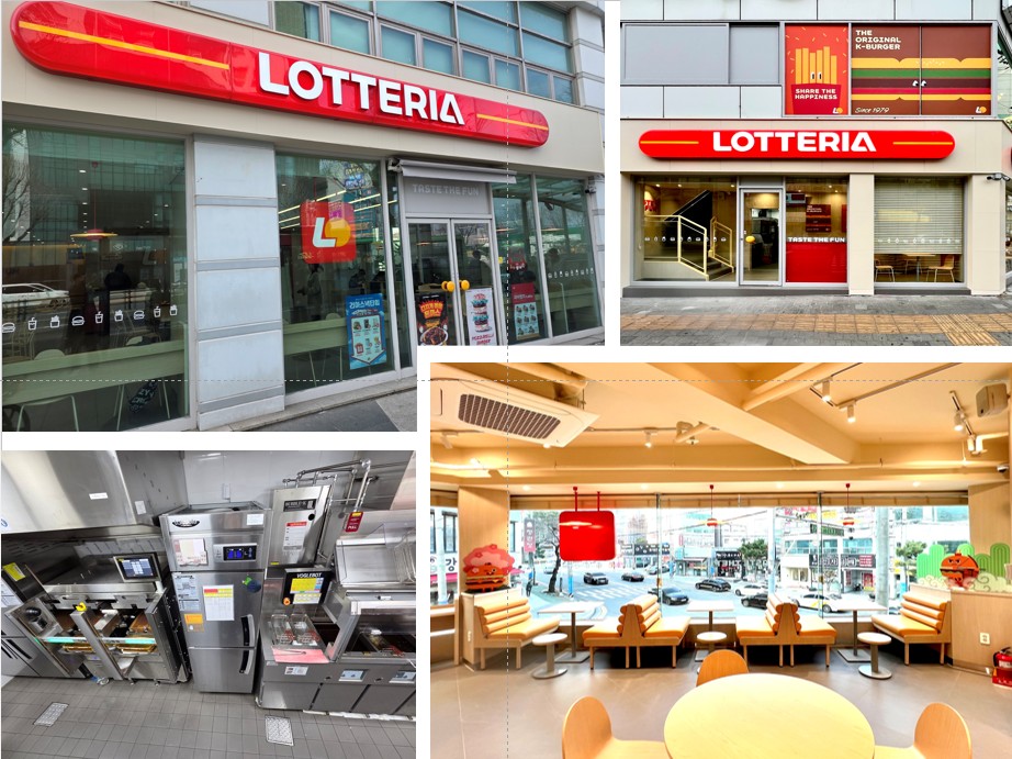 롯데리아 리노베이션 매장(내부 및 푸드테크)사진=롯데GRS